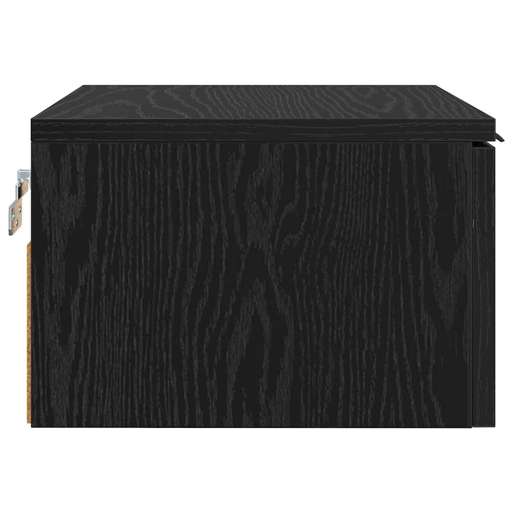 vidaXL Nachttisch 2 pcs Schwarz Eichen-Optik 34 x 30 x 20 cm