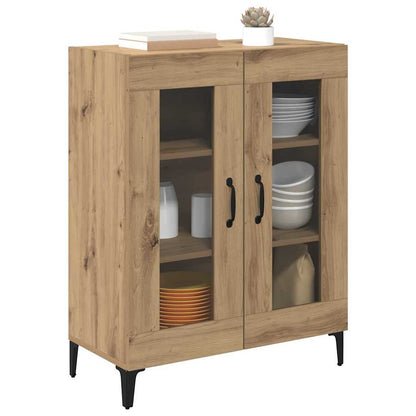 vidaXL Sideboard Artisan-Eiche 69,5 x 34 x 90 cm Verbundholz und Eisen