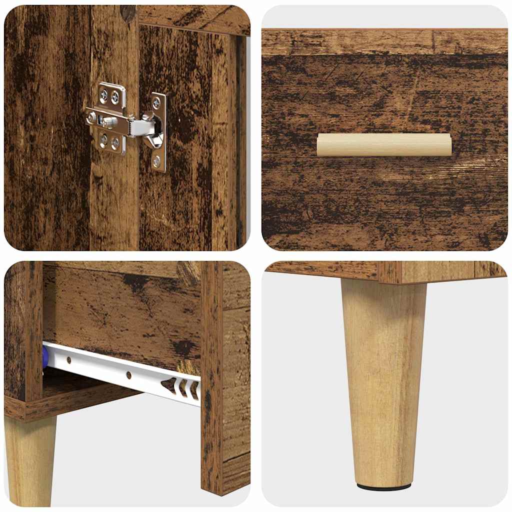 vidaXL Highboard mit Schubladen Altholz 70 x 31 x 115 cm Holzwerkstoff