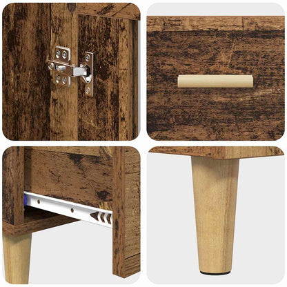 vidaXL Highboard mit Schubladen Altholz 70 x 31 x 115 cm Holzwerkstoff