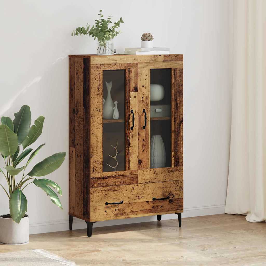 vidaXL Highboard Altholz 70 x 31 x 115 cm Verbundholz und Eisen