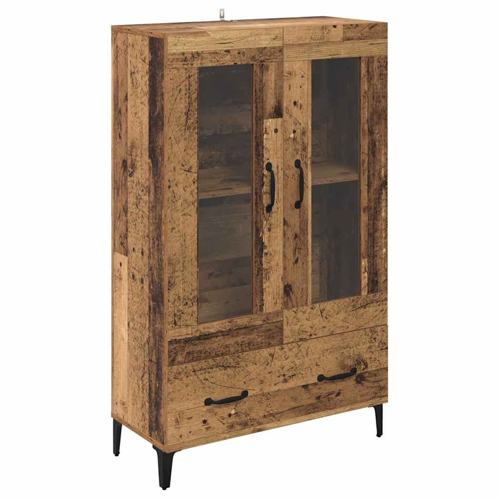 vidaXL Highboard Altholz 70 x 31 x 115 cm Verbundholz und Eisen