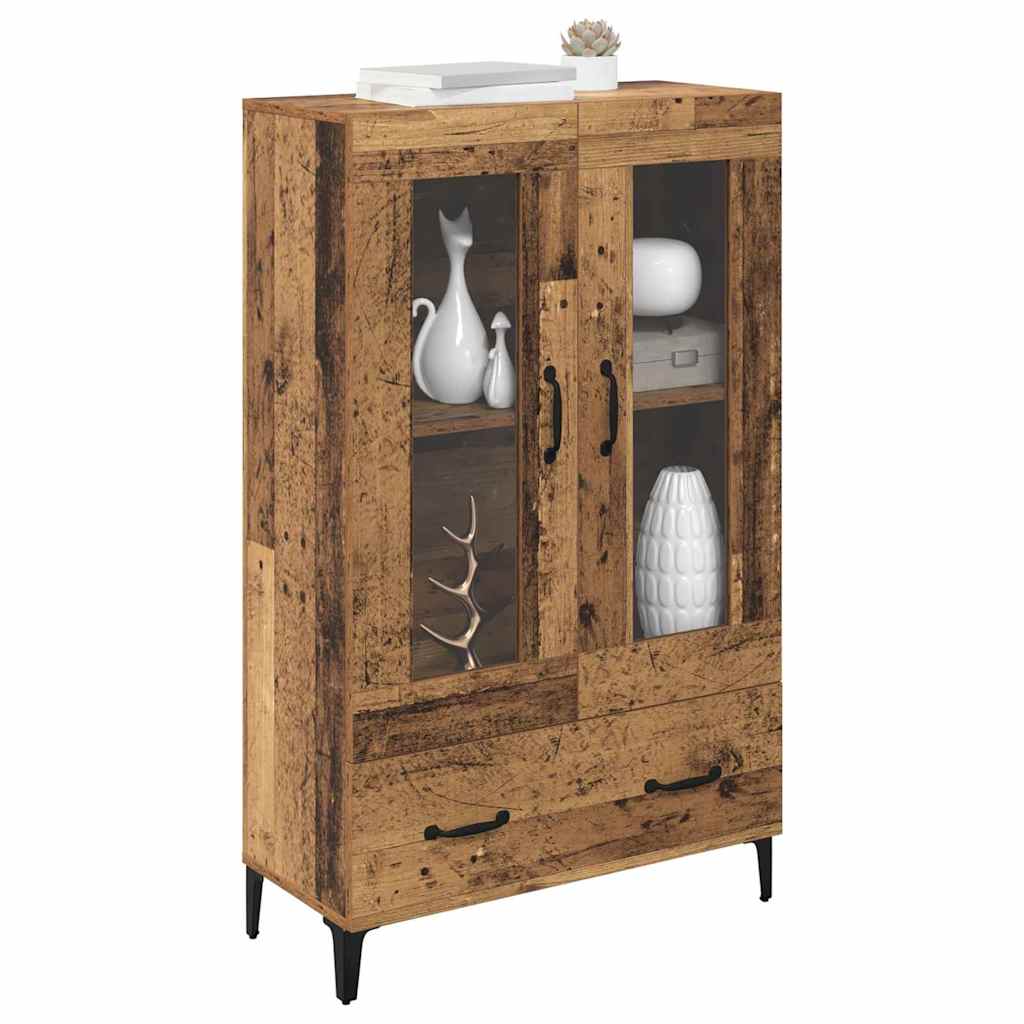 vidaXL Highboard Altholz 70 x 31 x 115 cm Verbundholz und Eisen