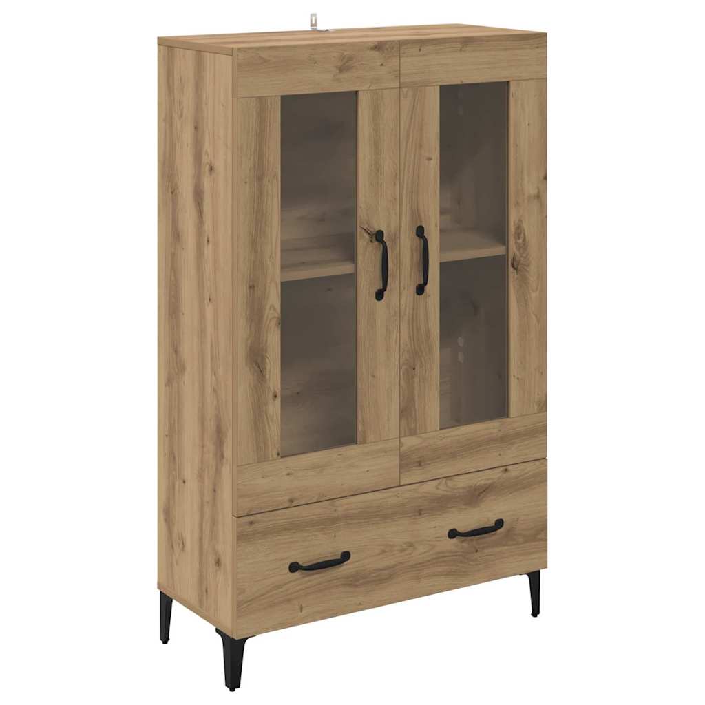 Highboard Artisan-Eiche 70 x 31 x 115 cm Verbundholz und Eisen
