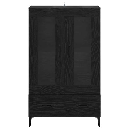 vidaXL Highboard mit Schubladen Schwarz Eichen-Optik 70 x 31 x 115 cm