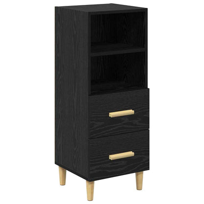 Sideboard Schwarz Eichen-Optik 34 x 34,5 x 90 cm Holzwerkstoff