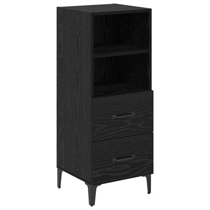 Sideboard Schwarz Eichen-Optik 34 x 34,5 x 90 cm Holzwerkstoff