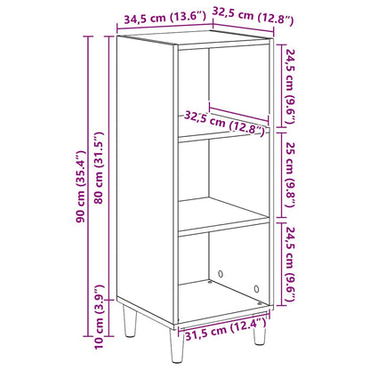 Sideboard Altholz 34,5 x 32,5 x 90 cm Holzwerkstoff