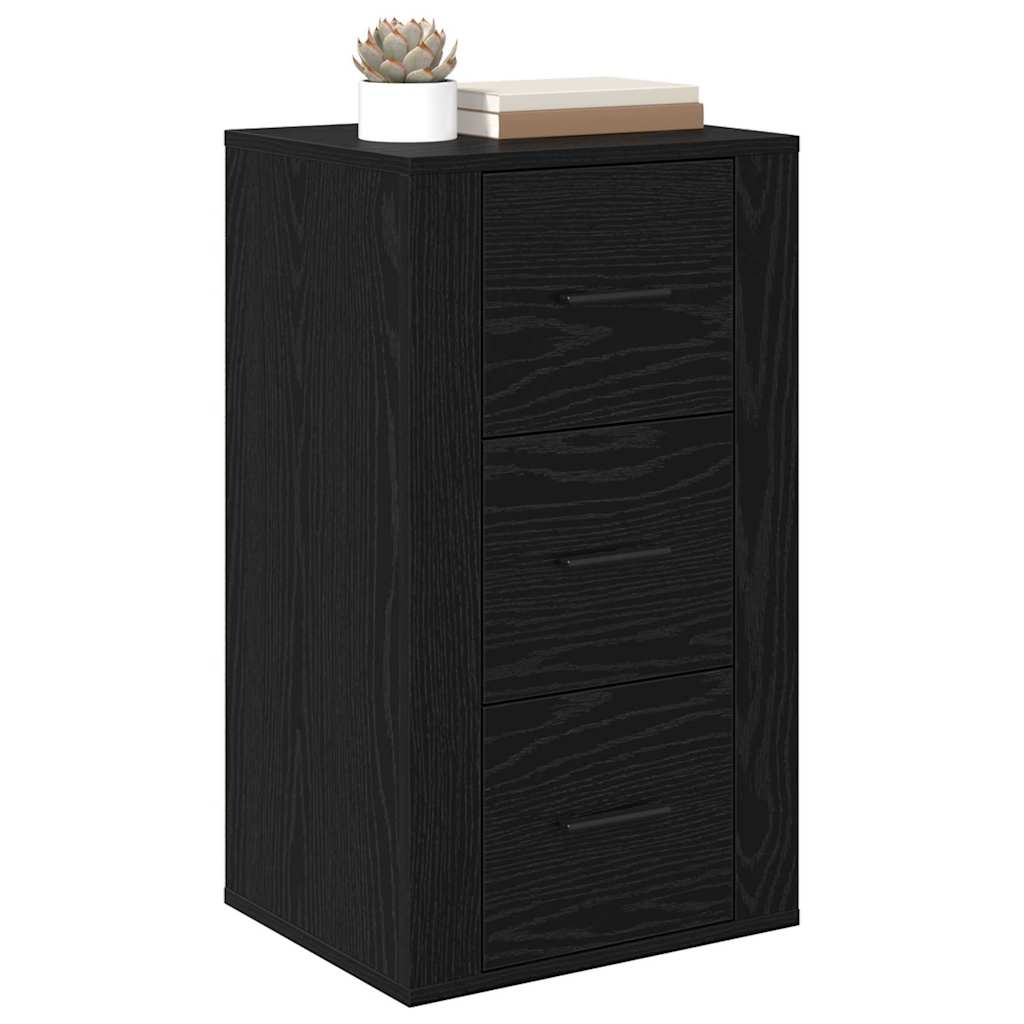 Sideboard Schwarz Eichen-Optik 40 x 33 x 70 cm Holzwerkstoff