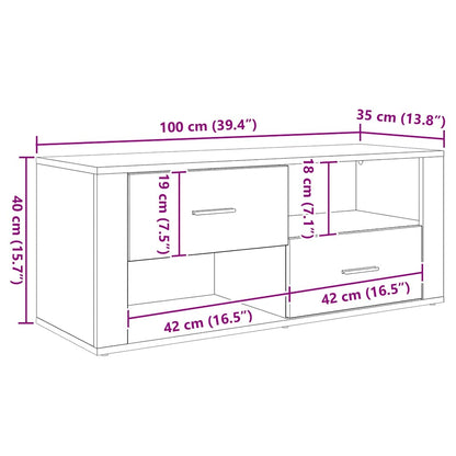 vidaXL TV-Schränk Altholz 100 x 35 x 40 cm Holzwerkstoff
