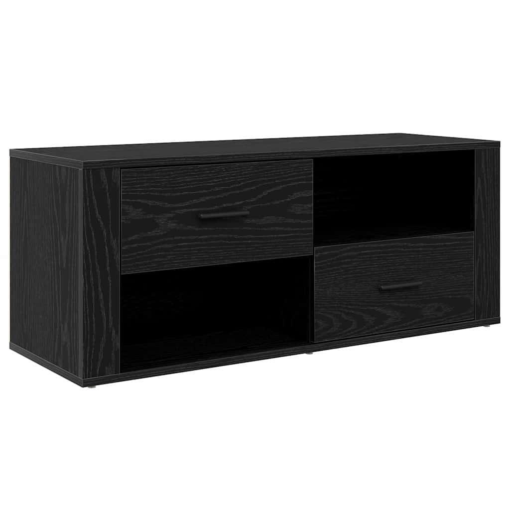 TV-Schränk Schwarz Eichen-Optik 100 x 35 x 40 cm Holzwerkstoff
