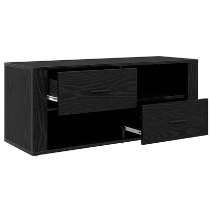 TV-Schränk Schwarz Eichen-Optik 100 x 35 x 40 cm Holzwerkstoff