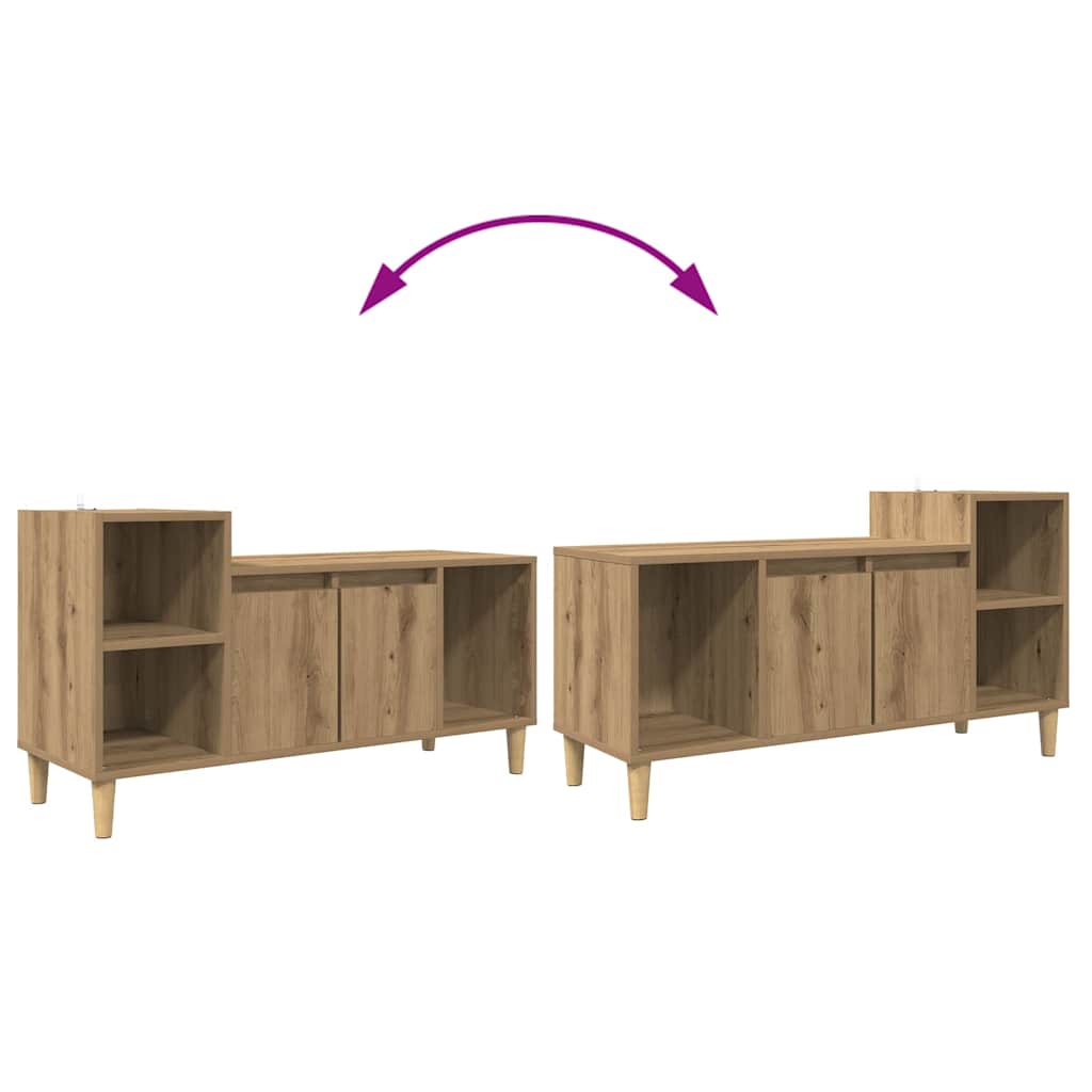 vidaXL TV-Schränk Artisan-Eiche 100 x 35 x 55 cm Holzwerkstoff