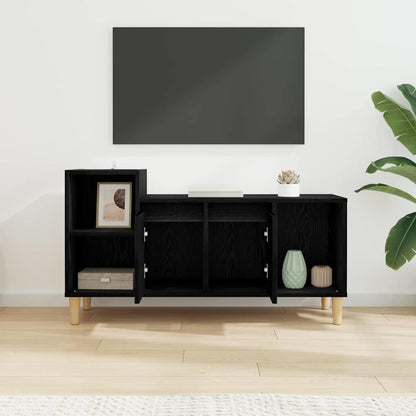 TV-Schränk Schwarz Eichen-Optik 100 x 35 x 55 cm Holzwerkstoff