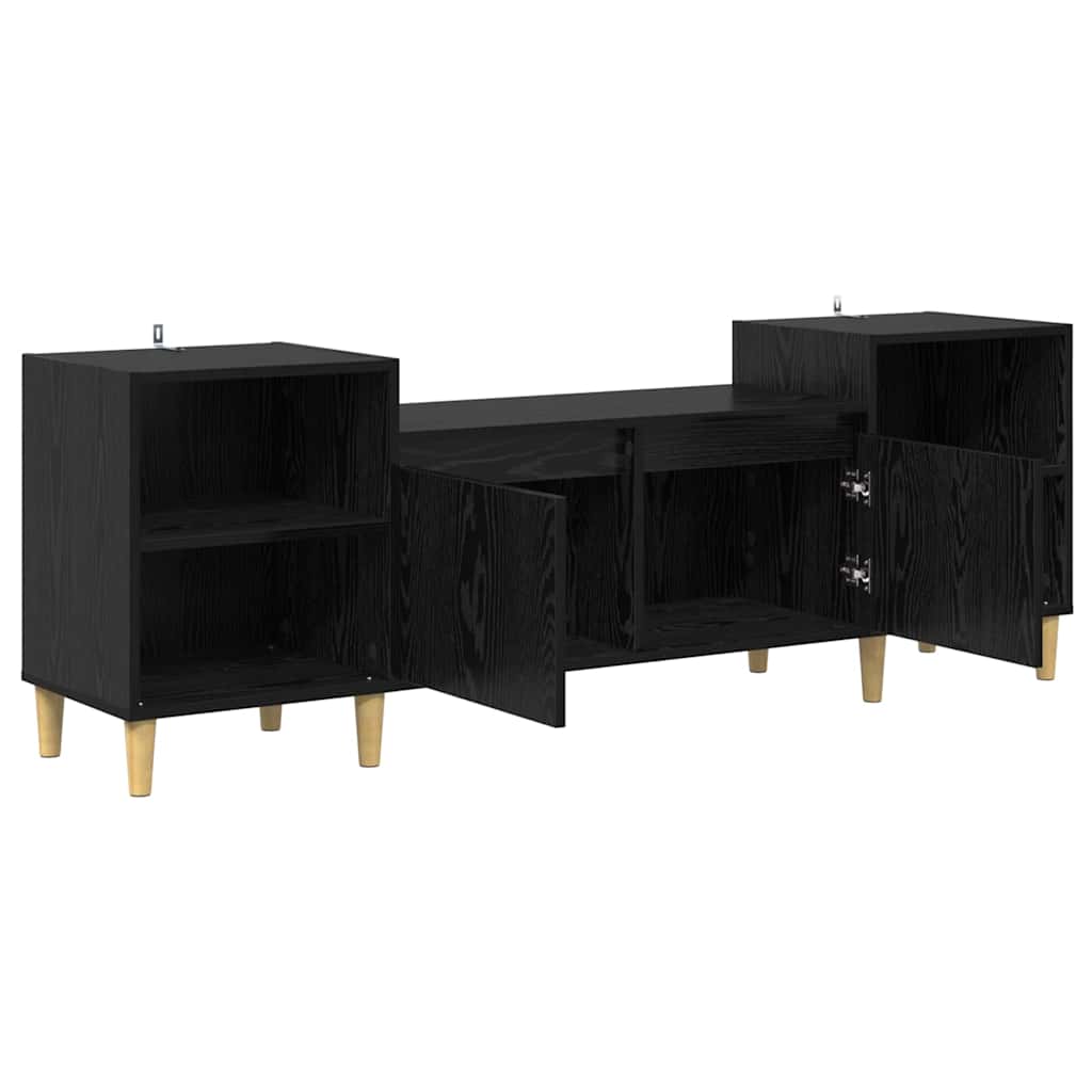 vidaXL TV-Schränk Schwarz Eichen-Optik 160 x 35 x 55 cm Holzwerkstoff