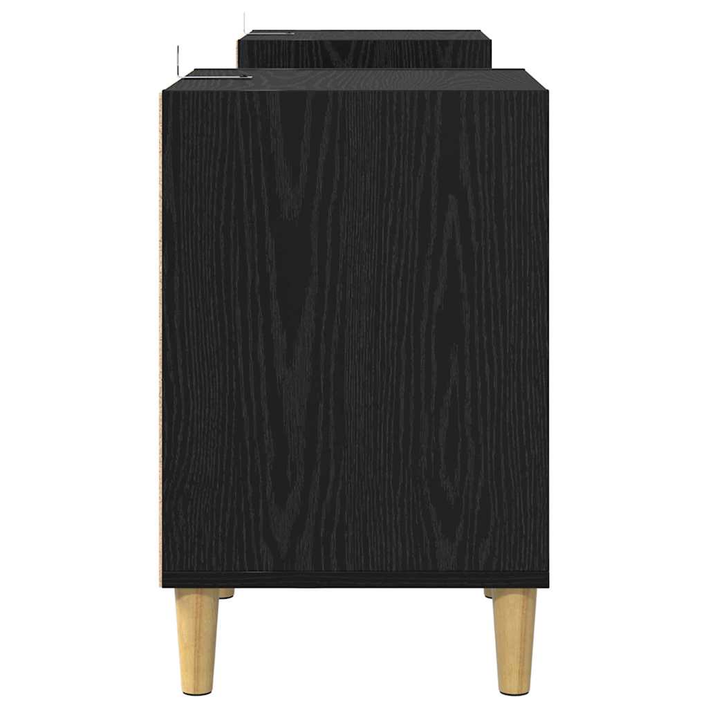 vidaXL TV-Schränk Schwarz Eichen-Optik 160 x 35 x 55 cm Holzwerkstoff