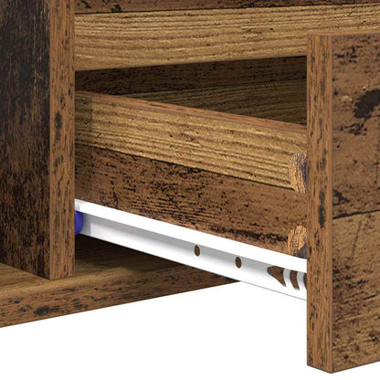 vidaXL Couchtisch mit Schubladen Altholz 90 x 49 x 45 cm Holzwerkstoff