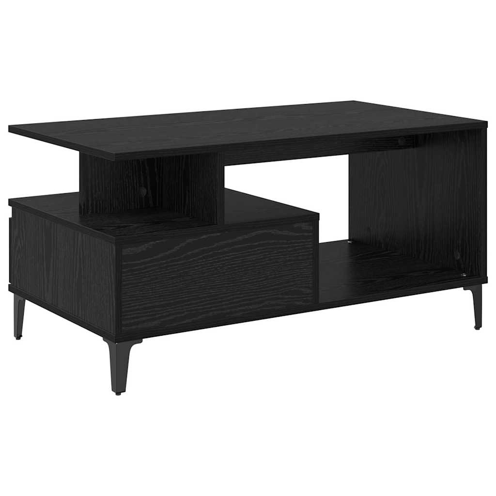 Couchtisch Schwarz Eichen-Optik 90 x 49 x 45 cm Holzwerkstoff