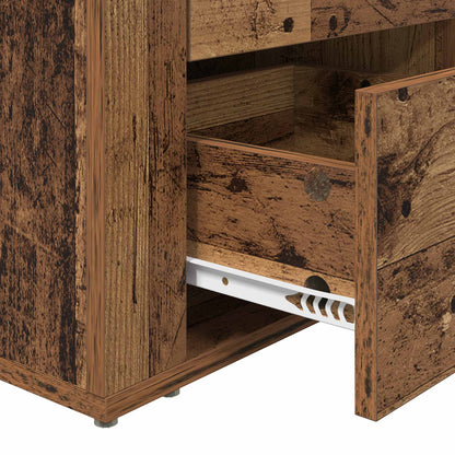 vidaXL Nachttisch mit Schubladen Altholz 35 x 50 x 60 cm Holzwerkstoff
