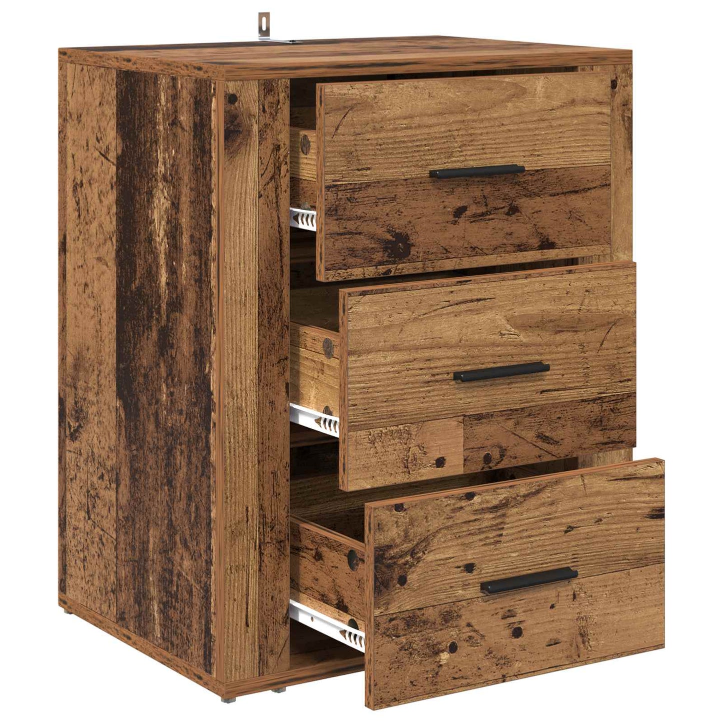 vidaXL Nachttisch mit Schubladen Altholz 35 x 50 x 60 cm Holzwerkstoff
