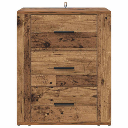 vidaXL Nachttisch mit Schubladen Altholz 35 x 50 x 60 cm Holzwerkstoff