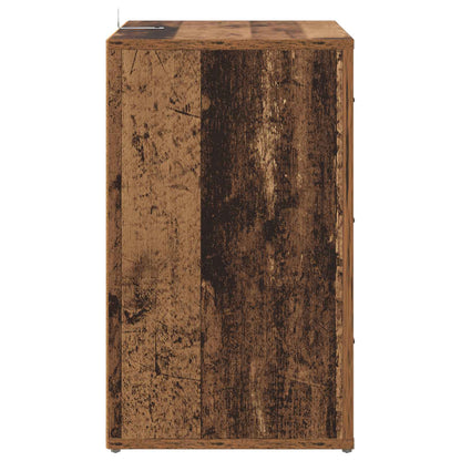 vidaXL Nachttisch mit Schubladen Altholz 35 x 50 x 60 cm Holzwerkstoff