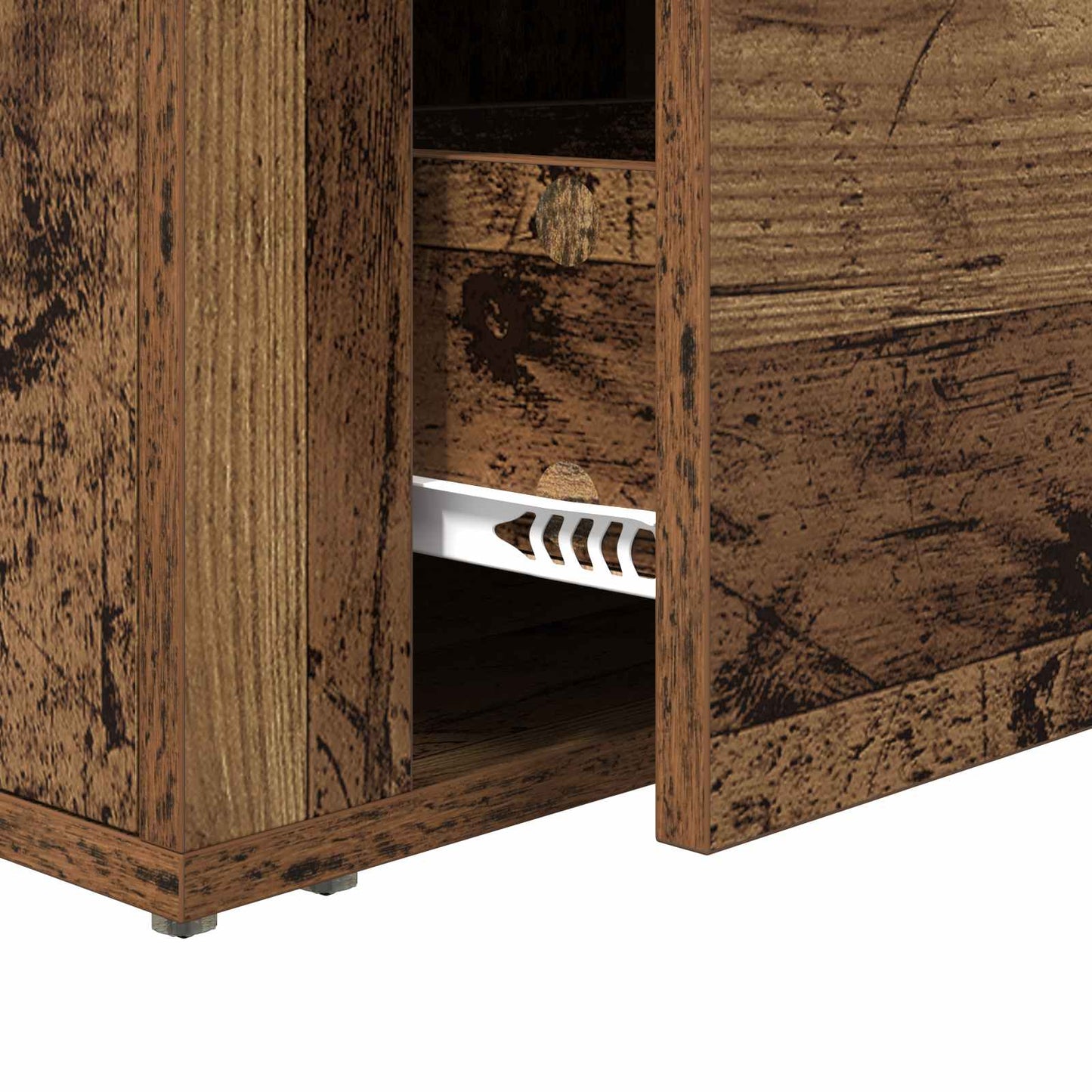 vidaXL Nachttisch mit Schubladen Altholz 35 x 60 x 50 cm Holzwerkstoff