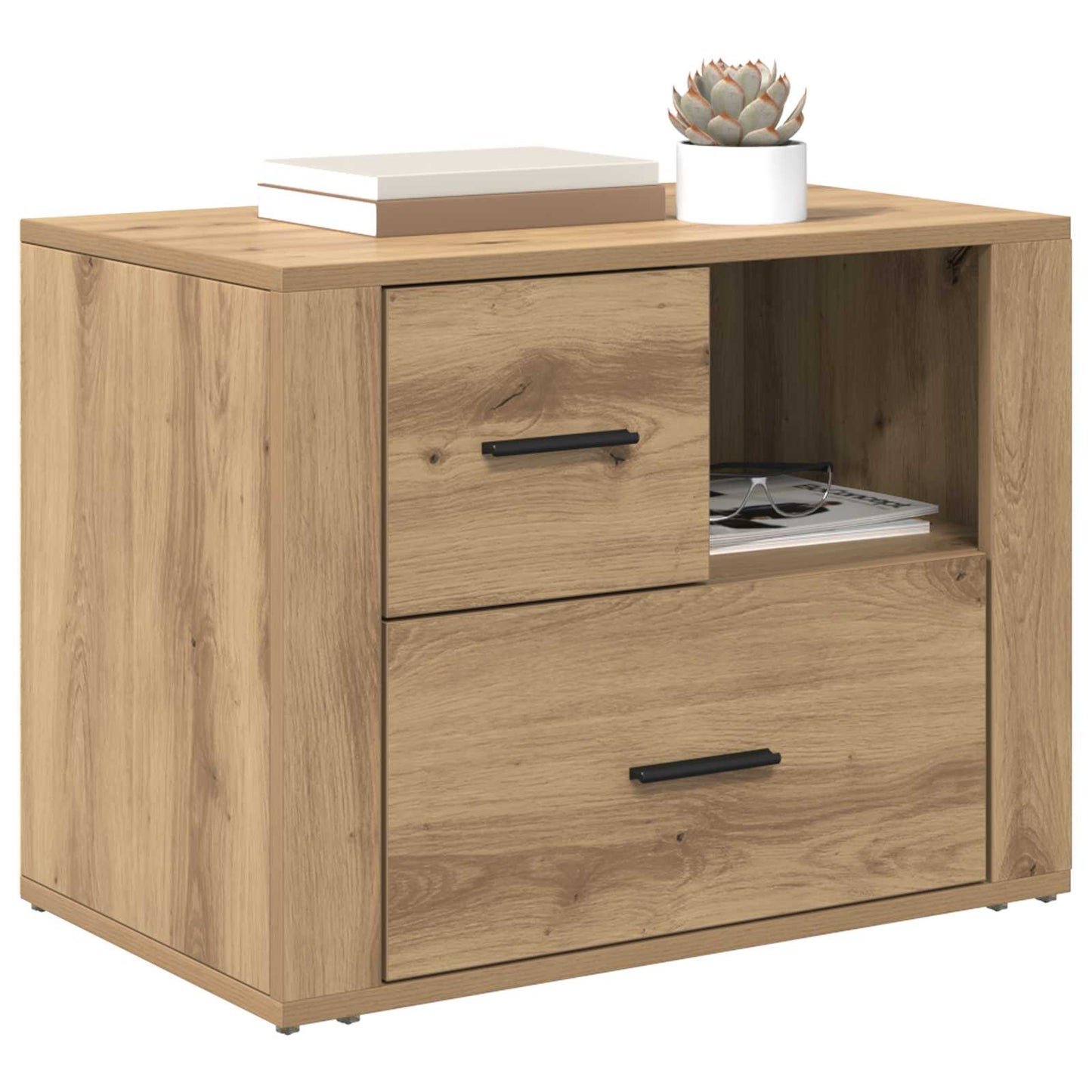 vidaXL Nachttisch Artisan-Eiche 35 x 60 x 50 cm Holzwerkstoff