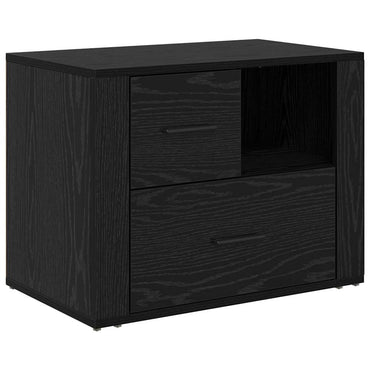 vidaXL Nachttisch Schwarz Eichen-Optik 35 x 60 x 50 cm Holzwerkstoff