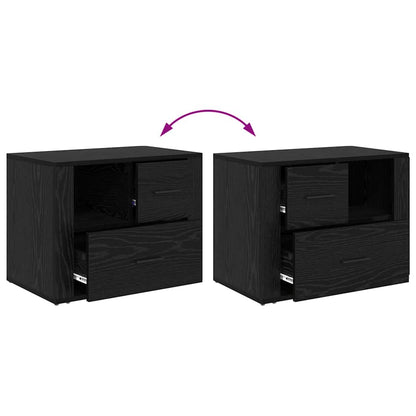 Nachttisch Schwarz Eichen-Optik 35 x 60 x 50 cm Holzwerkstoff