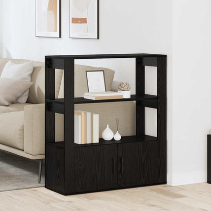 Sideboard Schwarz Eichen-Optik 30 x 80 x 90 cm Holzwerkstoff