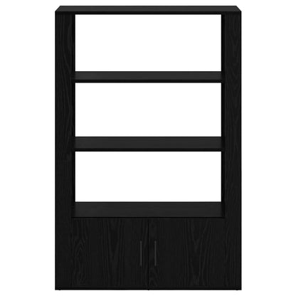 Sideboard Schwarz Eichen-Optik 30 x 80 x 119.5 cm Holzwerkstoff