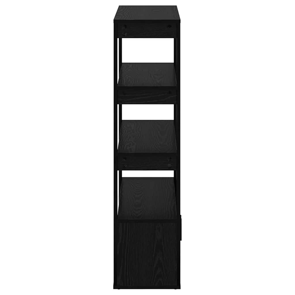 Sideboard Schwarz Eichen-Optik 30 x 80 x 119.5 cm Holzwerkstoff