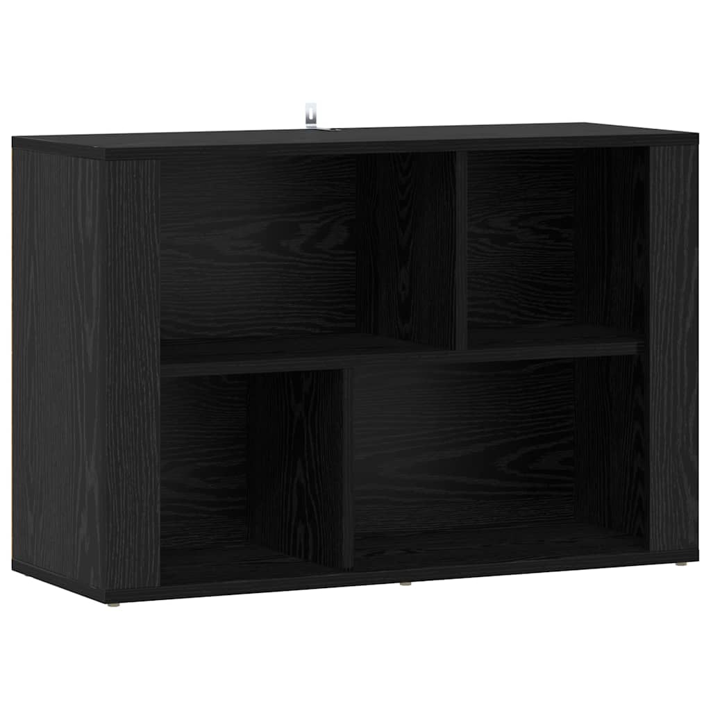 vidaXL Sideboard Schwarz Eichen-Optik 80 x 30 x 53 cm Holzwerkstoff
