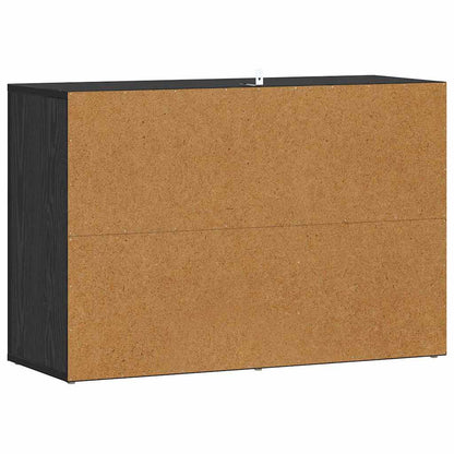 vidaXL Sideboard Schwarz Eichen-Optik 80 x 30 x 53 cm Holzwerkstoff