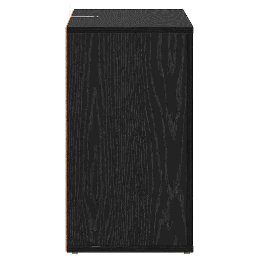 vidaXL Sideboard Schwarz Eichen-Optik 80 x 30 x 53 cm Holzwerkstoff