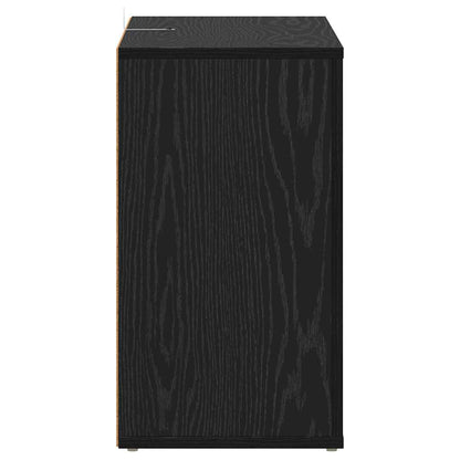 vidaXL Sideboard Schwarz Eichen-Optik 80 x 30 x 53 cm Holzwerkstoff