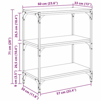 Bücherregal Artisan-Eiche 60 x 33 x 70,5 cm Holzwerkstoff