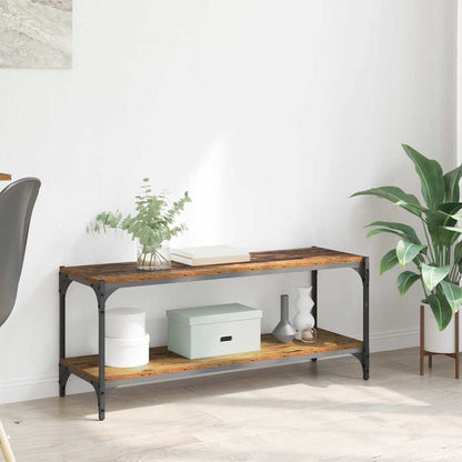 TV-Schränk Altholz 100x33x41cm Verbundholz und Eisen