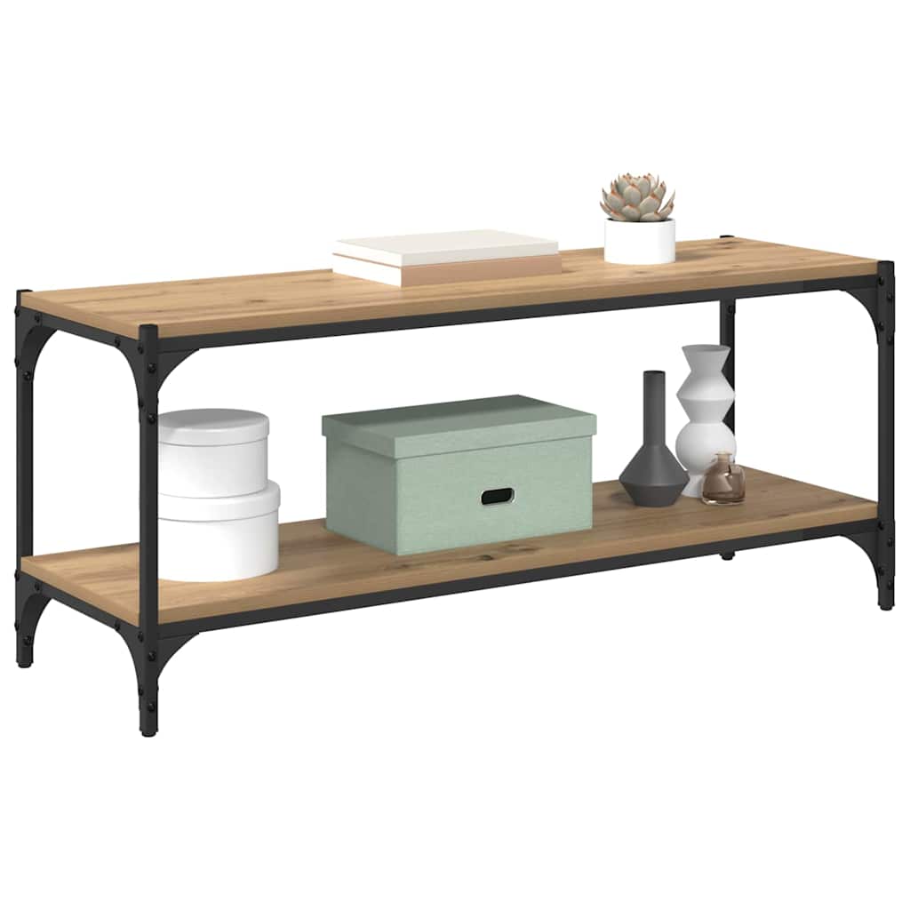 vidaXL TV-Schränk Artisan-Eiche 100x33x41cm Verbundholz und Eisen