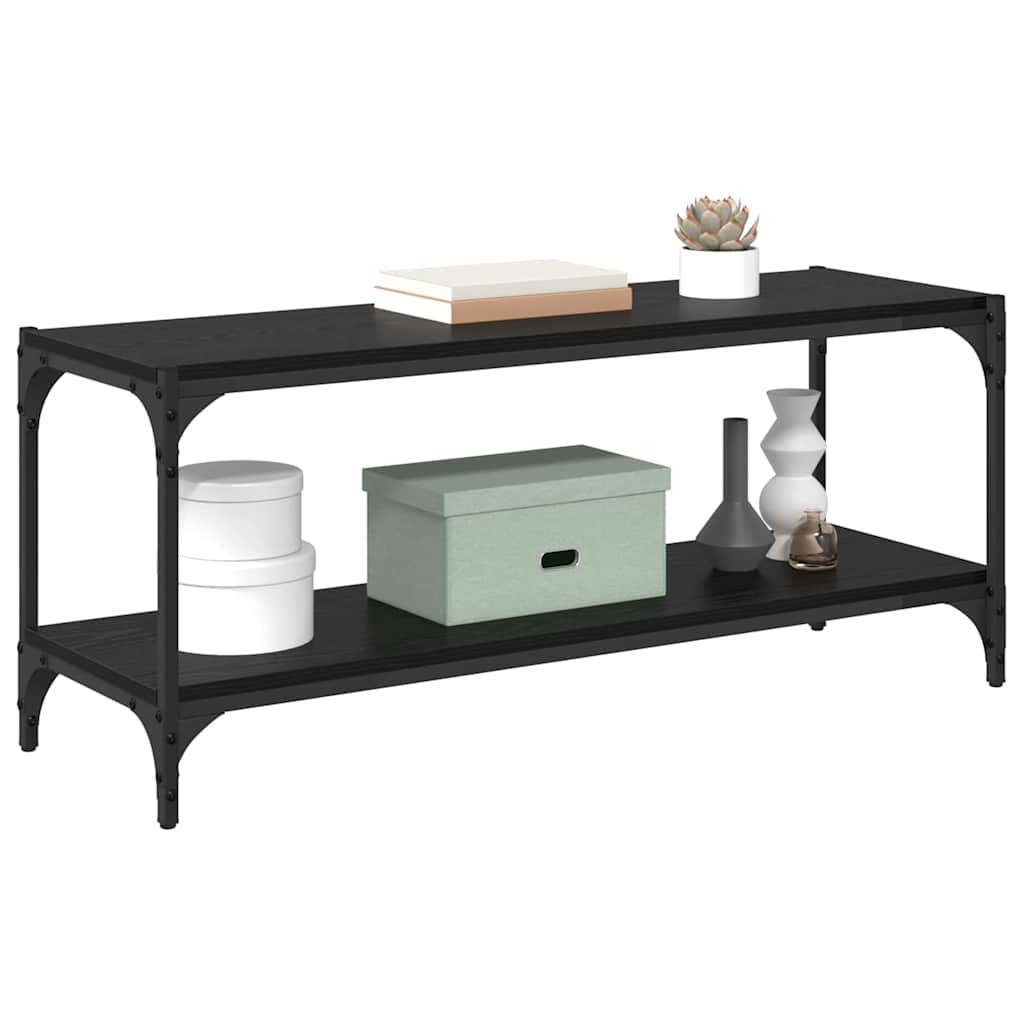 vidaXL TV-Schränk Schwarz Eichen-Optik 100x33x41cm