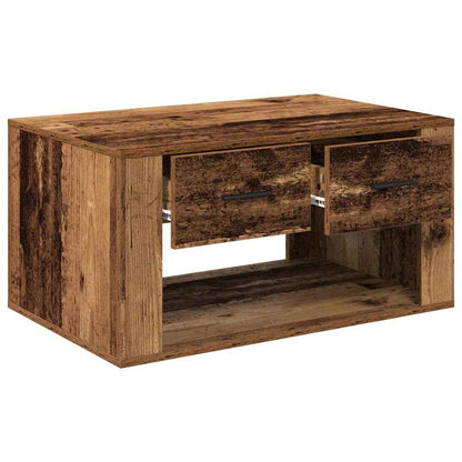 vidaXL Couchtisch mit Schubladen Altholz 80 x 50 x 40 cm Holzwerkstoff
