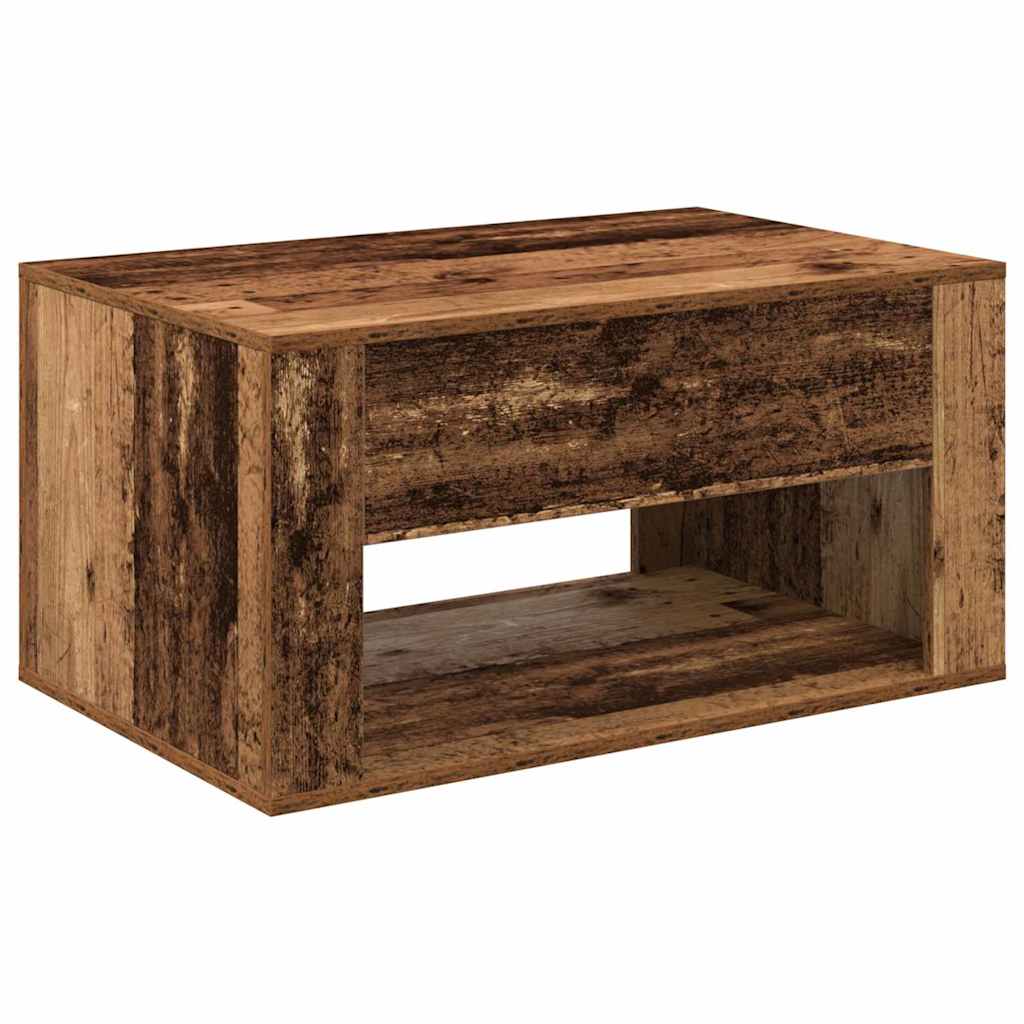 vidaXL Couchtisch mit Schubladen Altholz 80 x 50 x 40 cm Holzwerkstoff