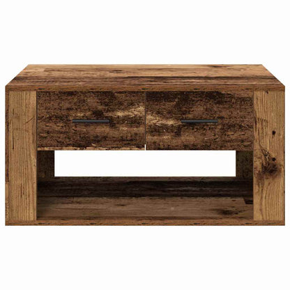 vidaXL Couchtisch mit Schubladen Altholz 80 x 50 x 40 cm Holzwerkstoff