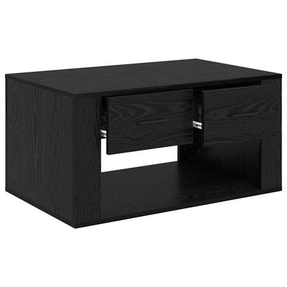 vidaXL Couchtisch Schwarz Eichen-Optik 80 x 50 x 40 cm Holzwerkstoff