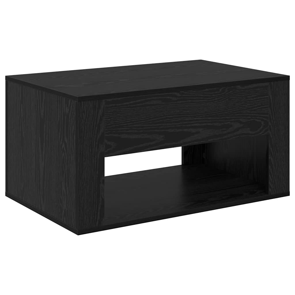 vidaXL Couchtisch Schwarz Eichen-Optik 80 x 50 x 40 cm Holzwerkstoff