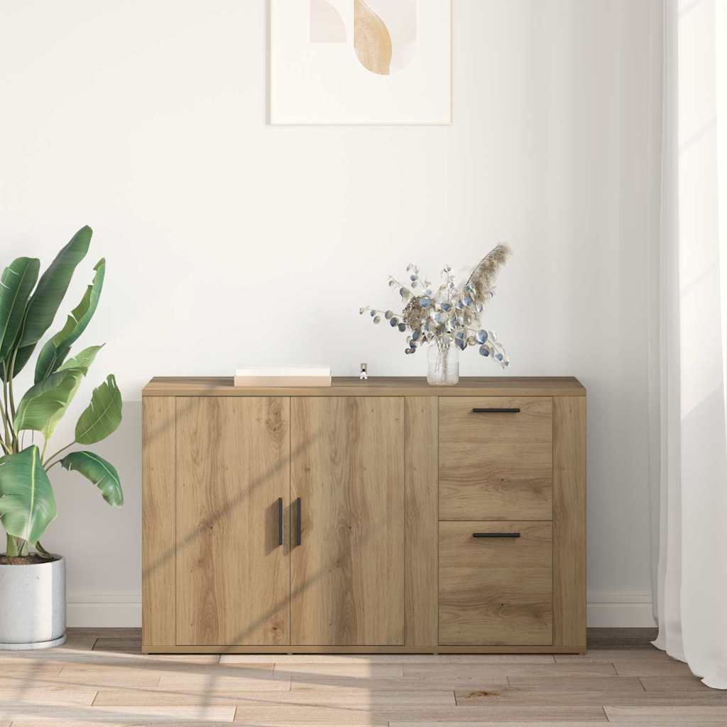 vidaXL mit Schubladen Artisan-Eiche 100 x 33 x 59,5 cm Holzwerkstoff