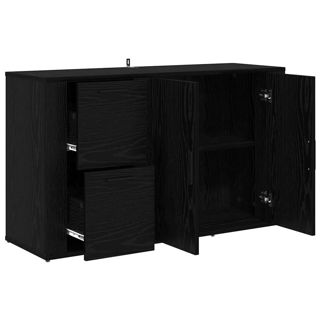 Schwarz Eichen-Optik 100 x 33 x 59,5 cm Holzwerkstoff