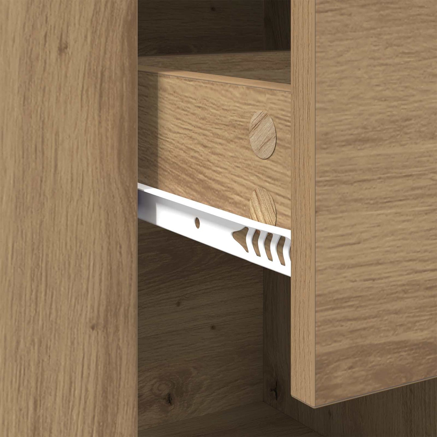 vidaXL Sideboard Artisan-Eiche 100 x 30 x 59,5 cm Holzwerkstoff