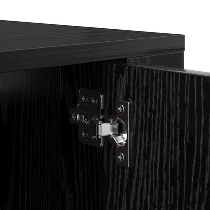 vidaXL Wandmontiertes TV-Regal Schwarz Eichen-Optik 80 x 34,5 x 40 cm